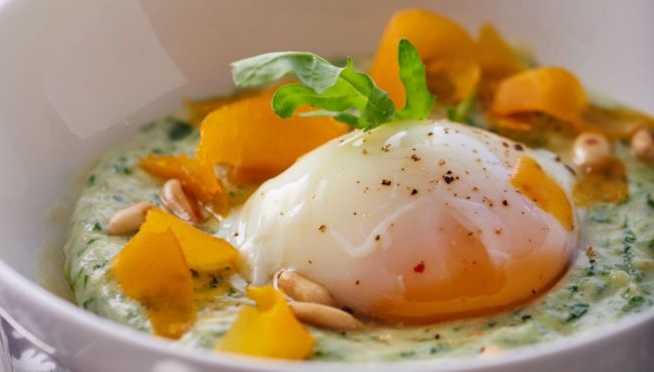 Restaurant-Fines-Herbes-Epinal-oeuf-parfait-espuma-curry Œuf parfait espuma curry